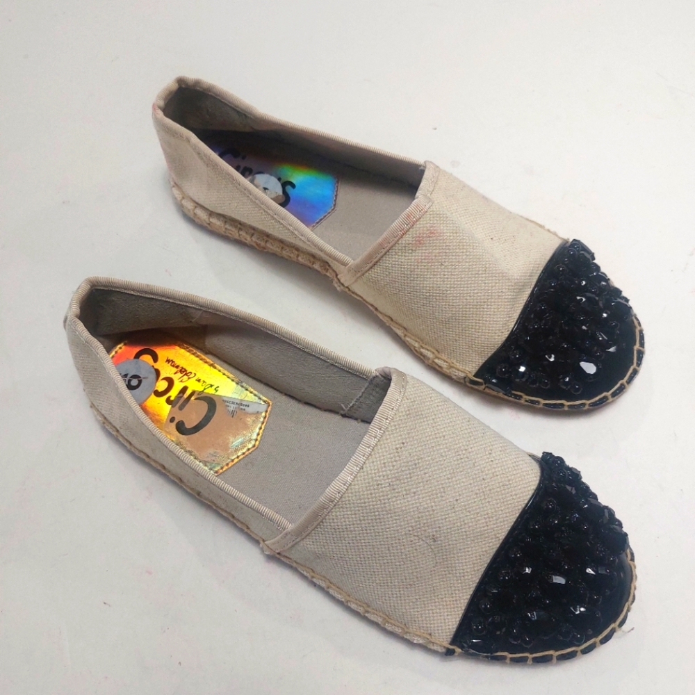 CIRCUS by SAM EDELMAN Women's Beige and Black Espadrilles Size 9